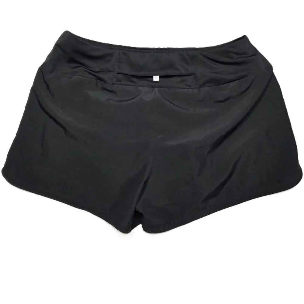 Nike Crew Running Shorts Women’s M Dri-Fit Black Reflective CJ2400 Lined